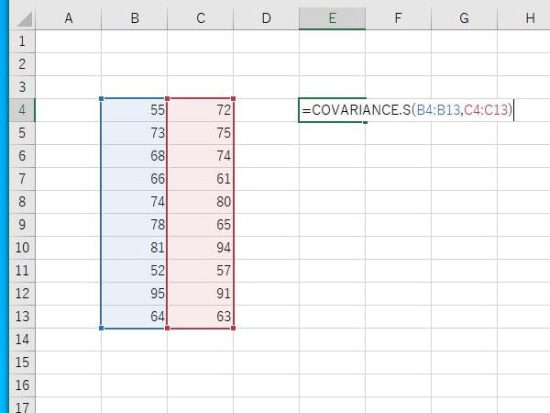 COVARIANCE.S関数